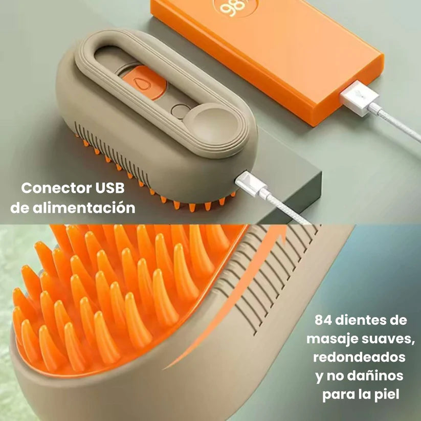 SuavePelo™ - El cepillo de vapor que limpia, hidrata y da brillo al pelaje de tu gato